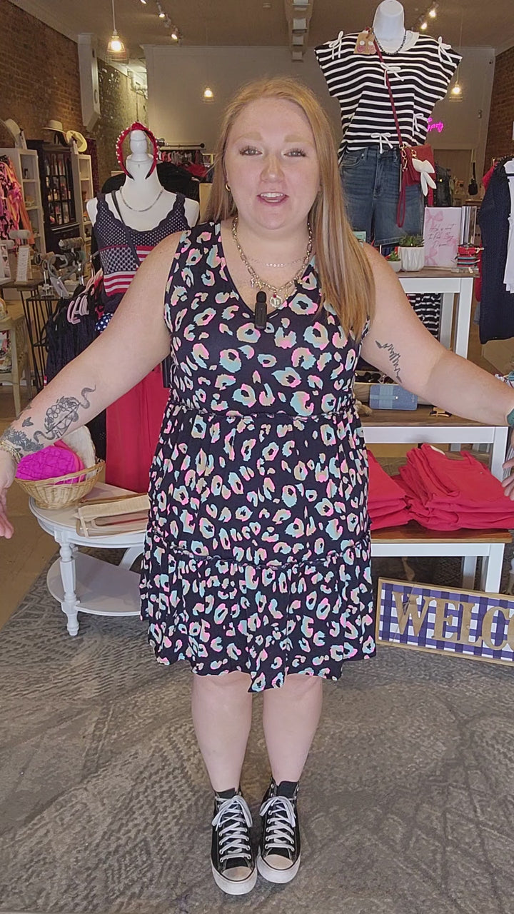 Slinky Leopard Tank Dress