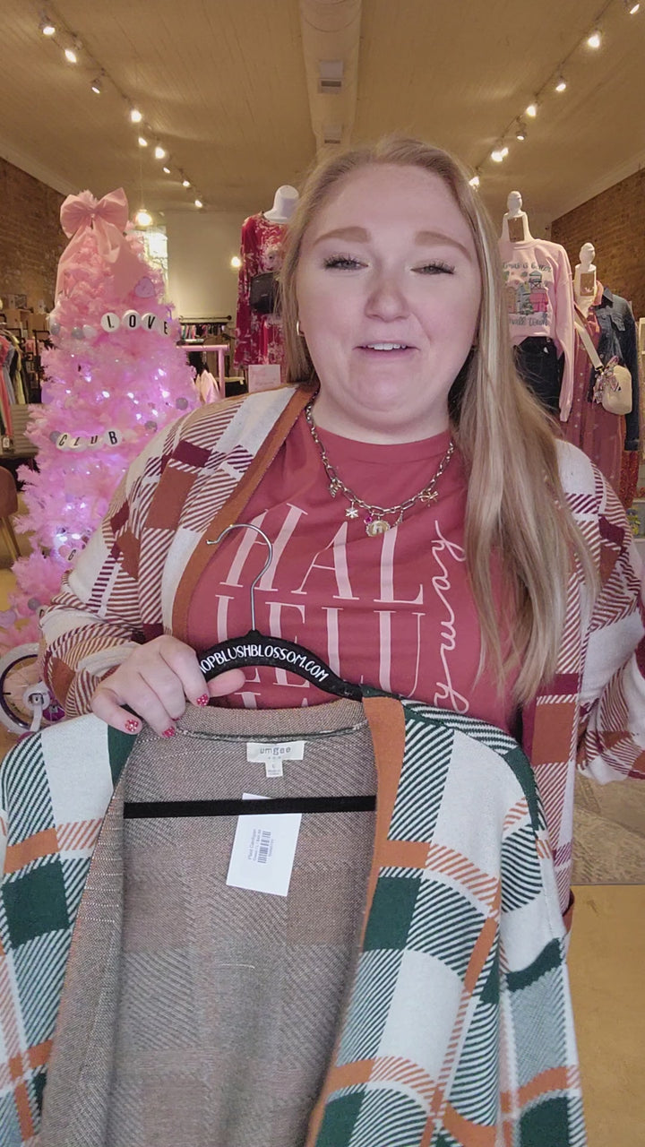 Plaid Cardigan