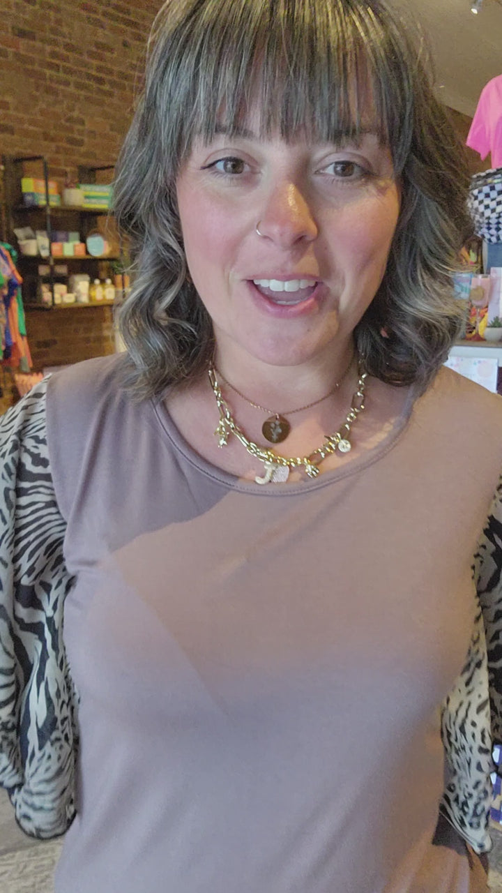 Zebra Angel Sleeve Top