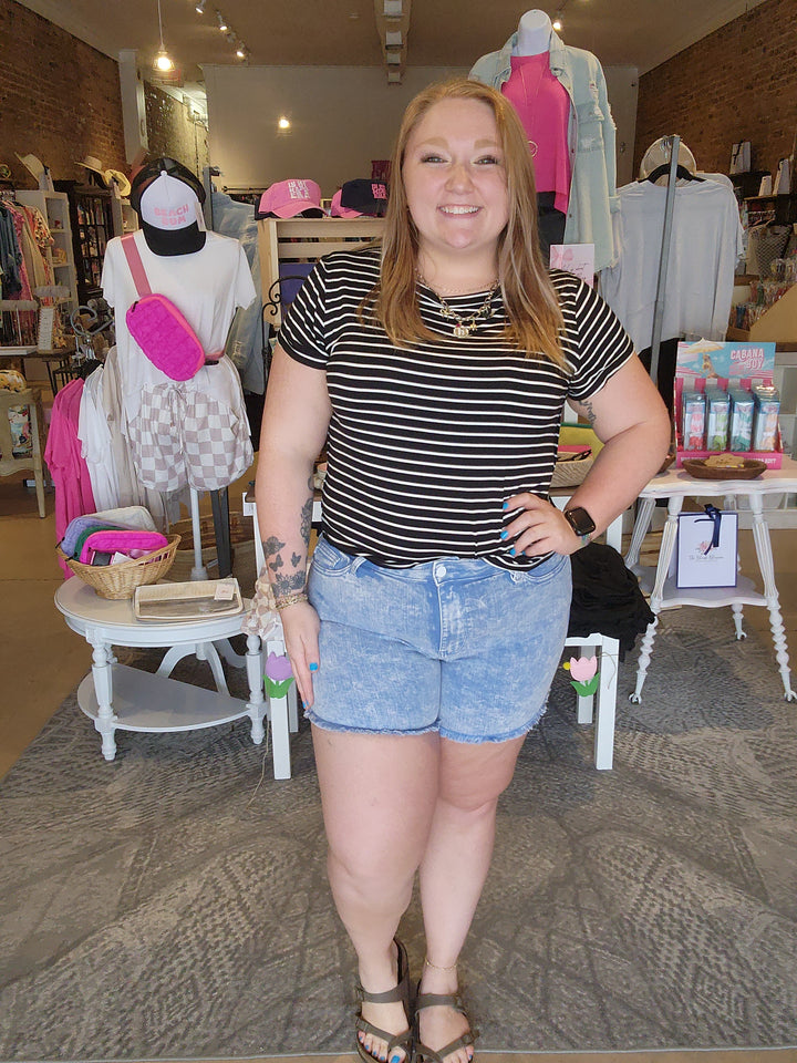 Judy Blue Cyan Dyed Shorts