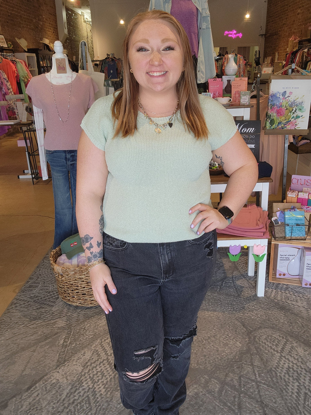 Bow Back Knit Top