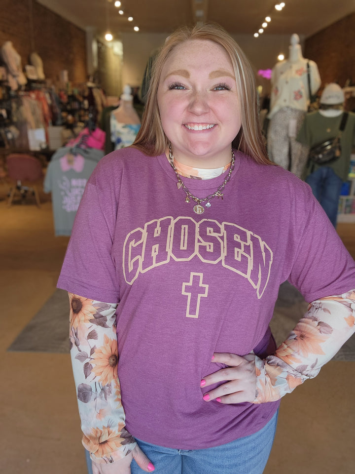 Chosen Raspberry Tee