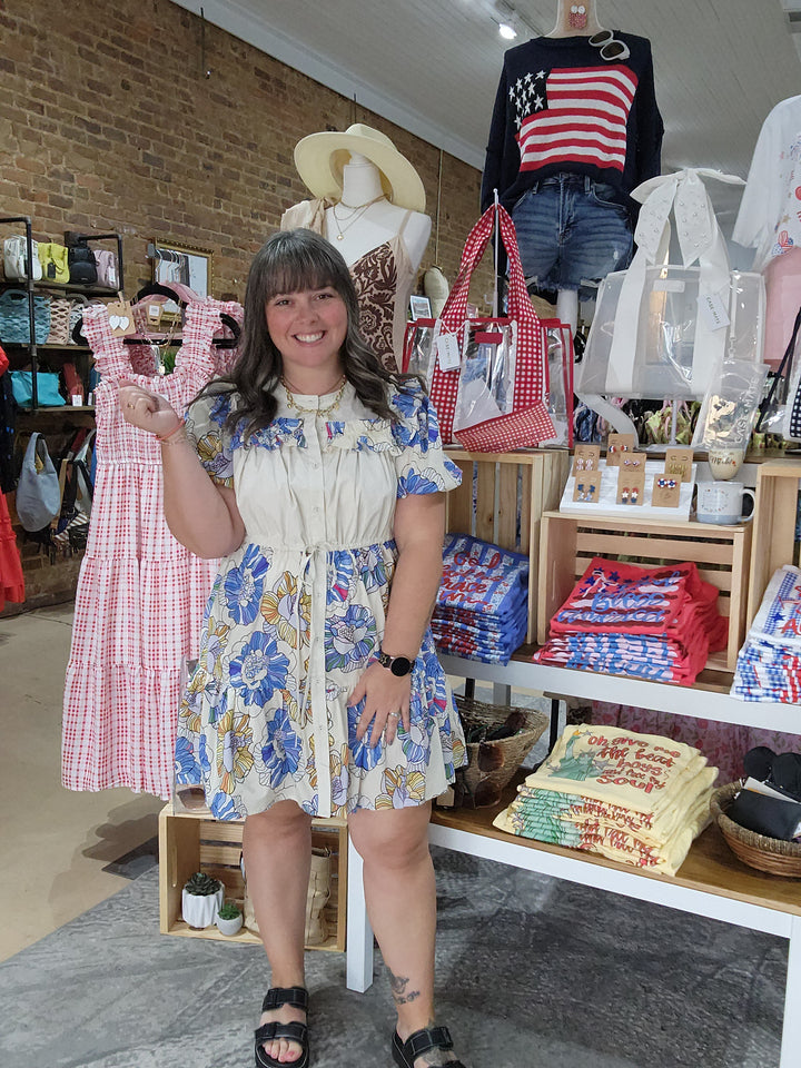 Mandarin Neck Mini Dress