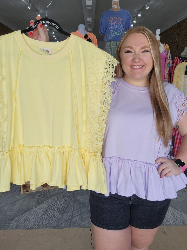 Crochet Lace Peplum Top