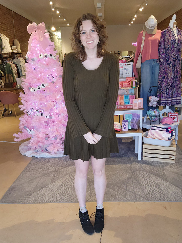 Knit Bell Sleeve Dress
