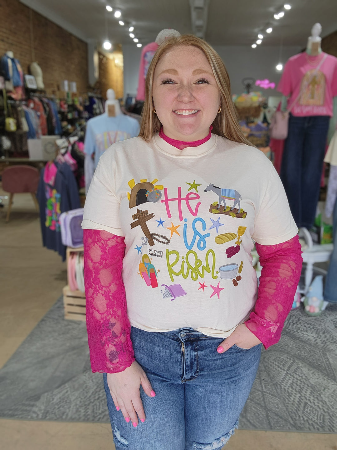 He Is Risen Tee