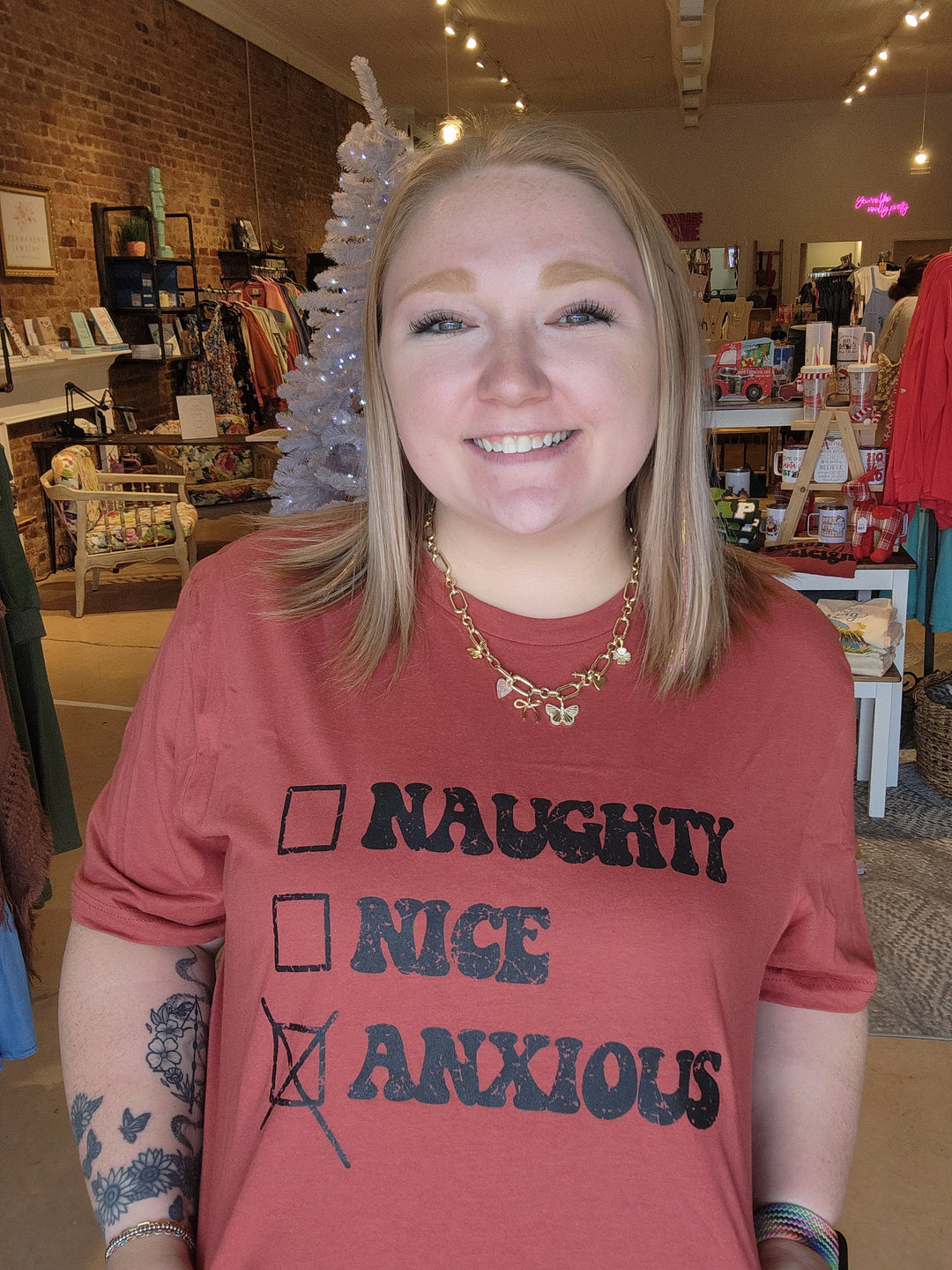 Naughty Nice Anxious Graphic Tee