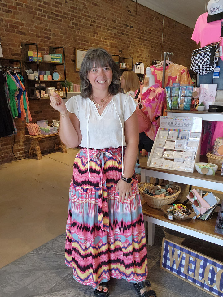 Multi Color Maxi Skirt