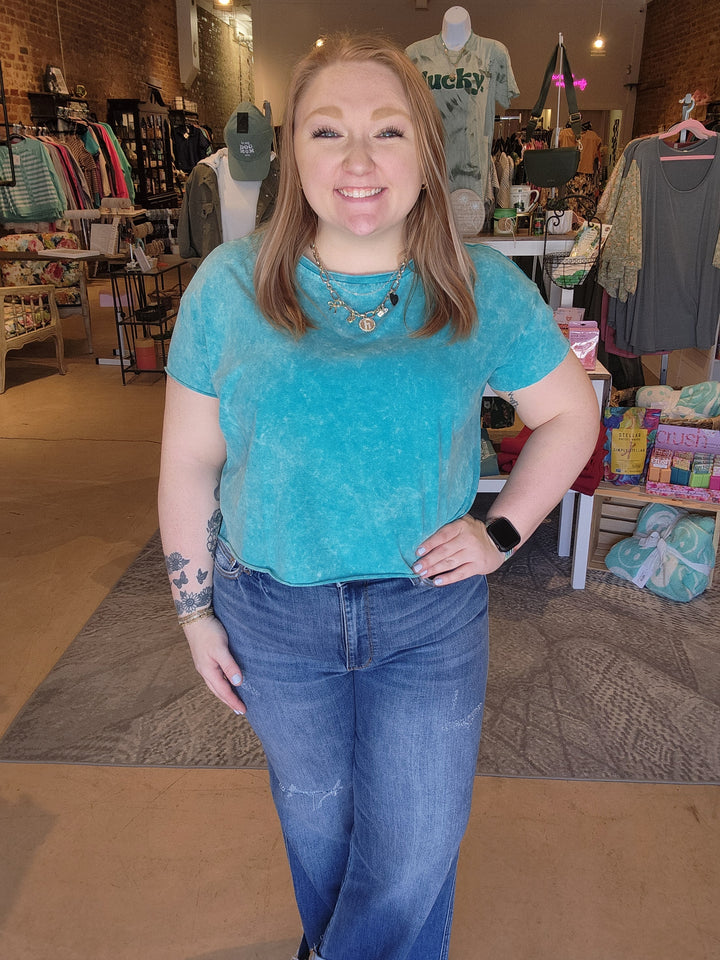 Stonewash Crop Tee