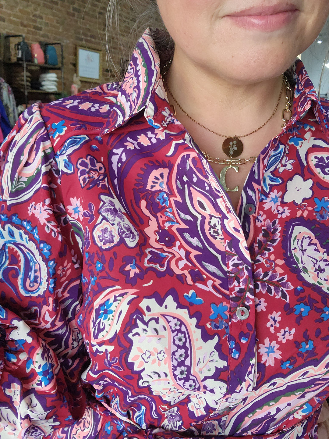 Paisley Belted Dress