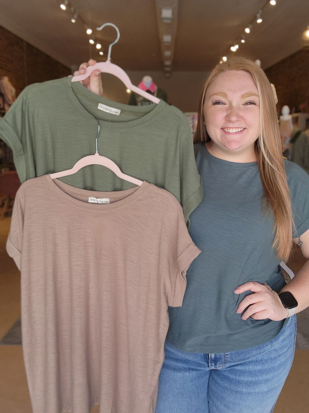 Roll Cuff Slub Tee