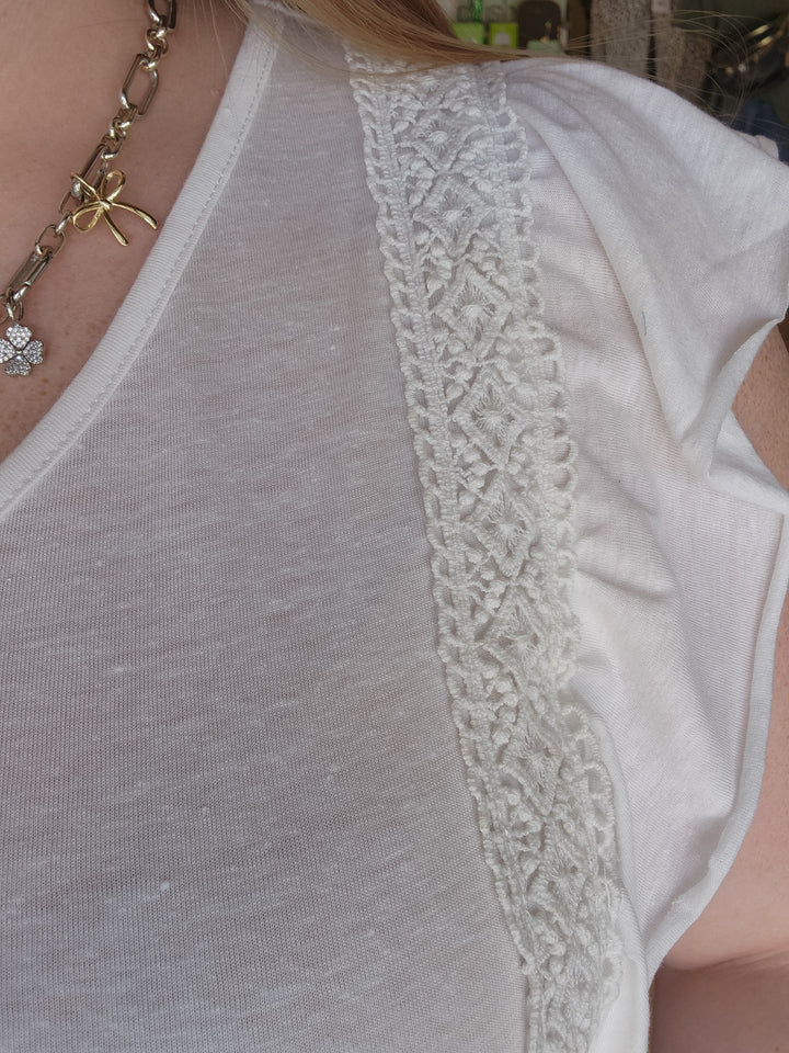 Crochet Detail Tee