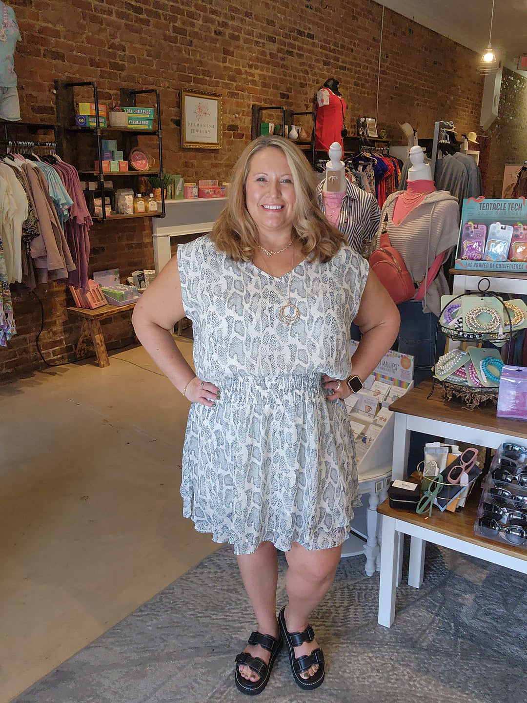 Snake Print Dress