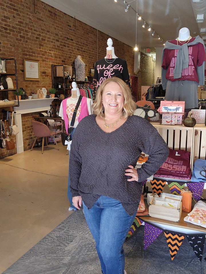 Popcorn Knit Tunic Cardigan