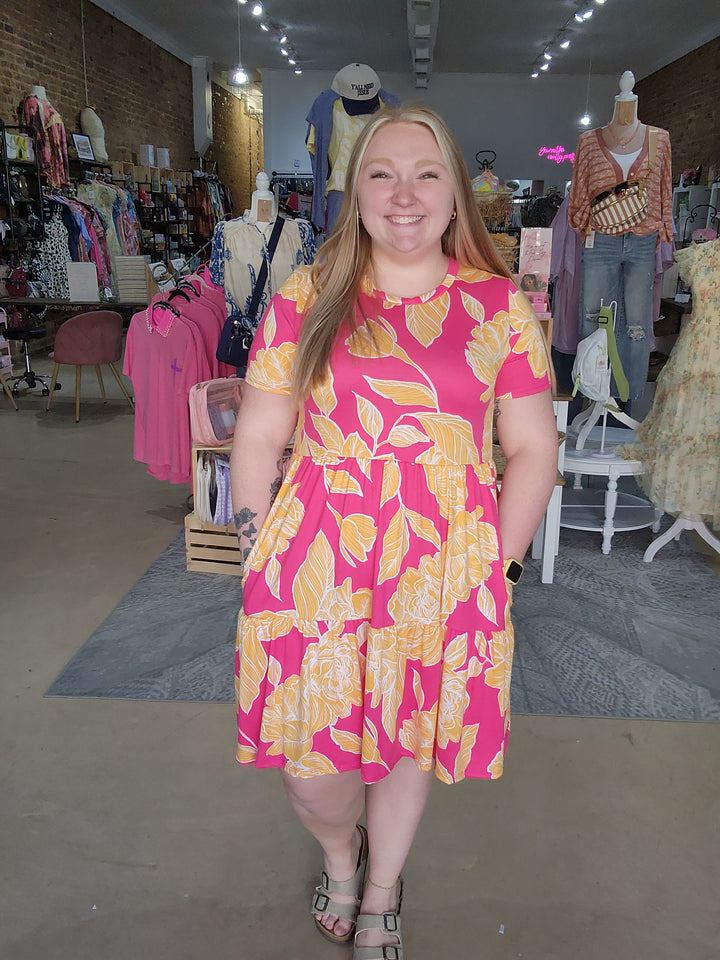 Fit and Flare Butter Dress