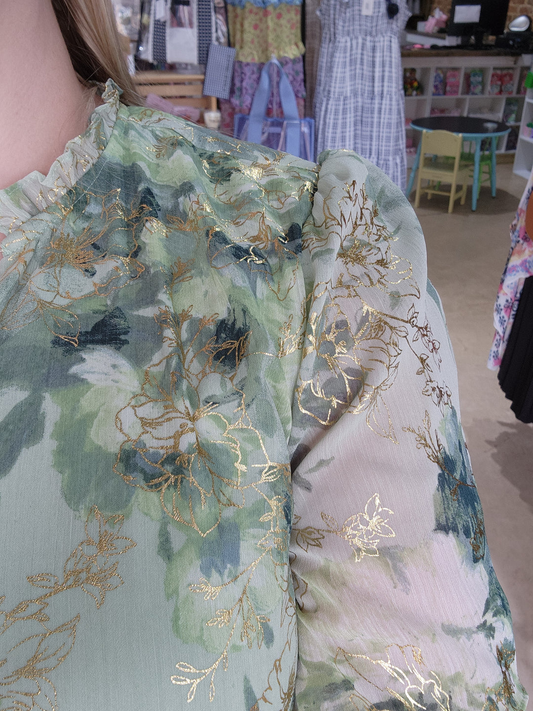 Tie Front Floral Blouse