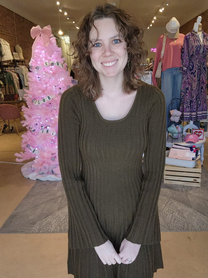 Knit Bell Sleeve Dress