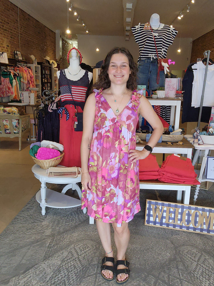 Purple Multi Color Dress