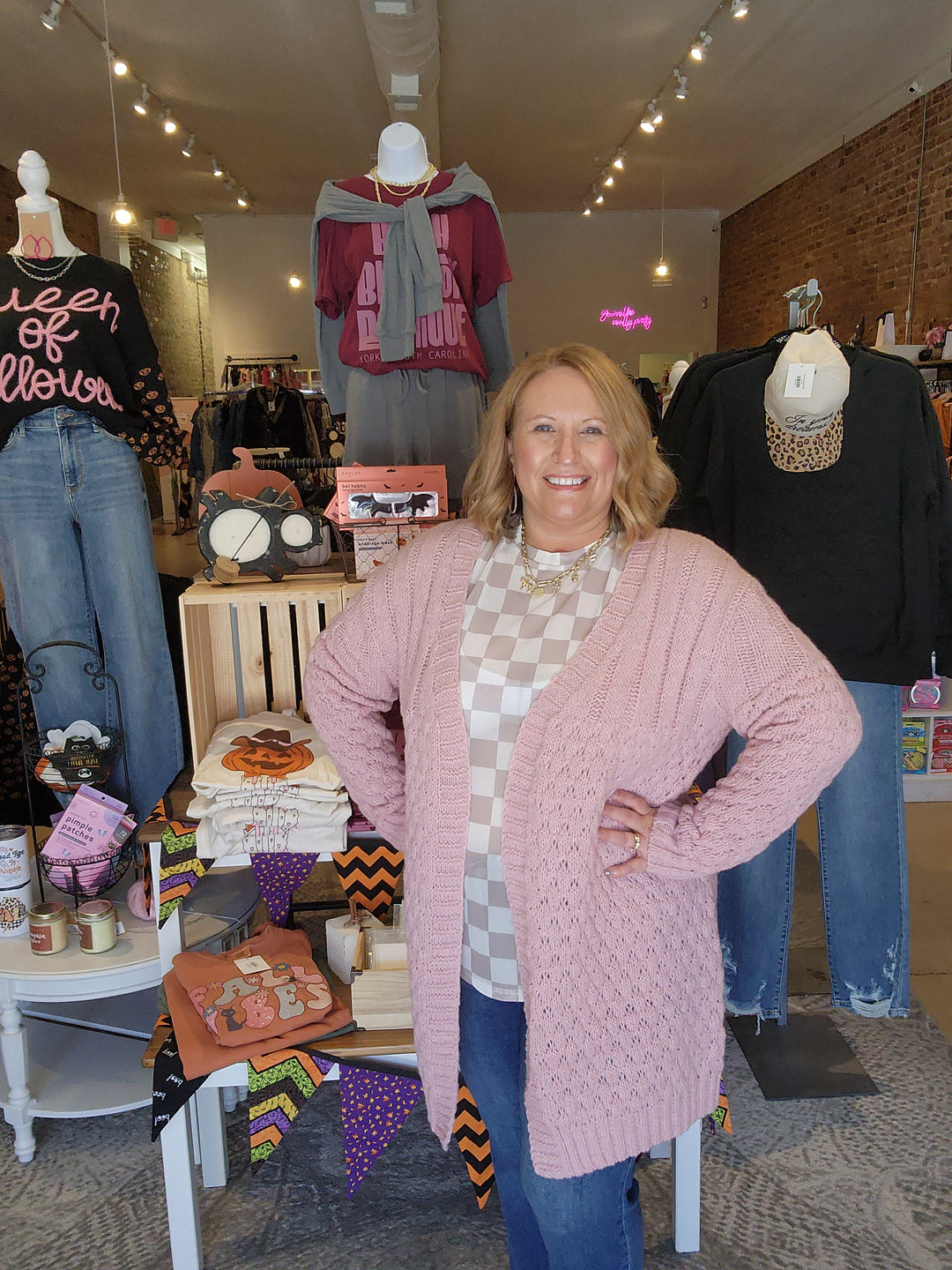 Dusty Rose Knit Cardigan