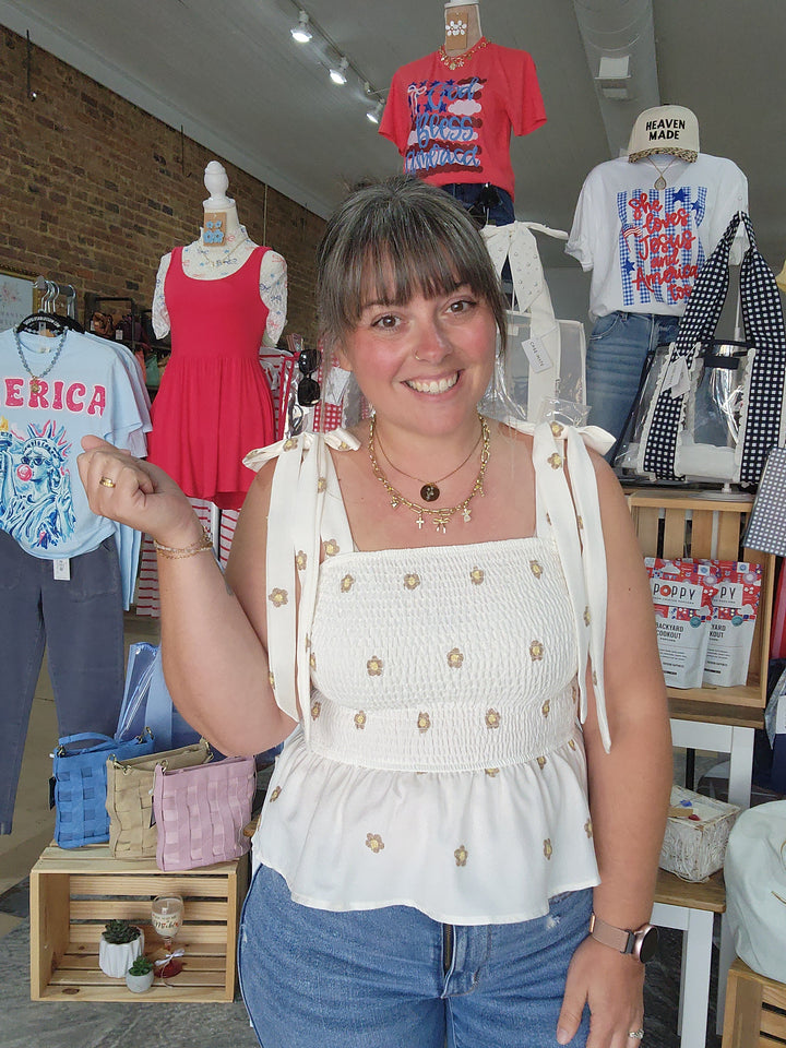 Daisy Smocked Tank Top
