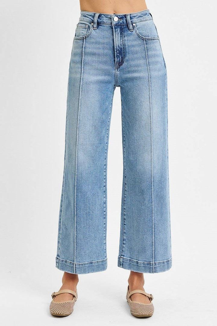 Size 0, 1, 5, 13, 15, 3XL, Risen Cropped Front Seam Jeans
