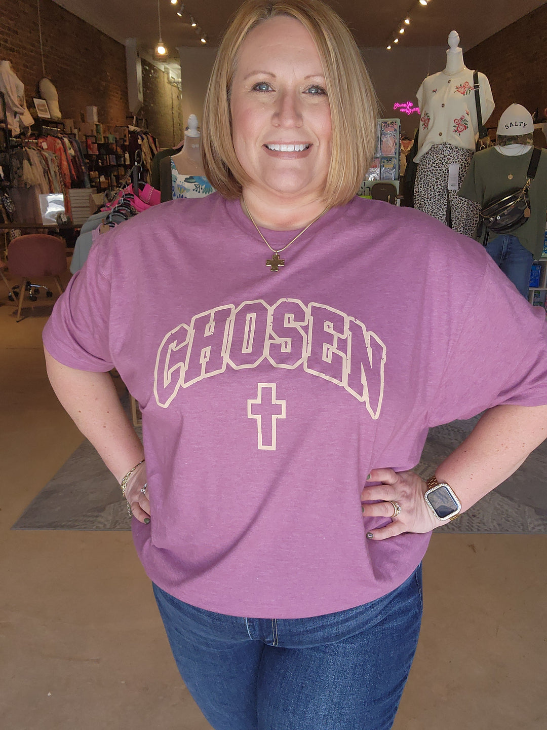 Chosen Raspberry Tee