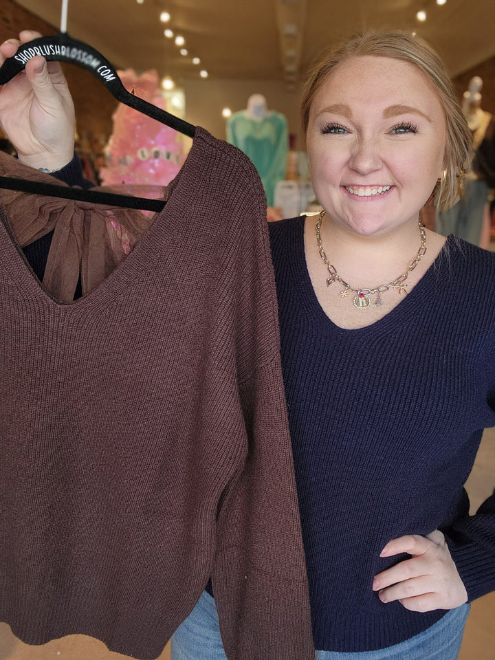 Bow Back Sweater