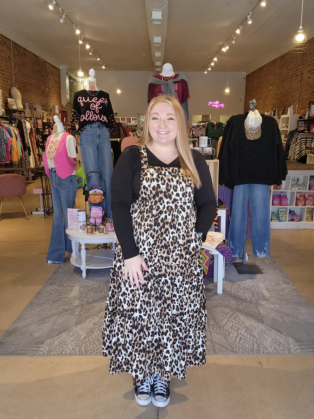 Leopard Overall Dress