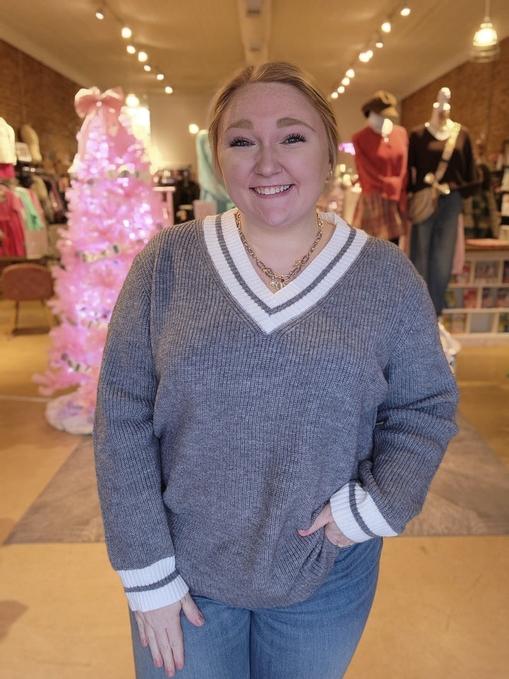 Varsity Knit Sweater