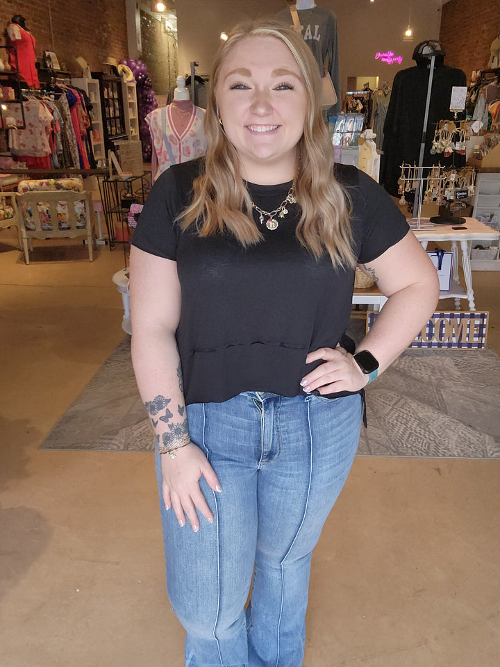 Fall Slinky Crop Tee