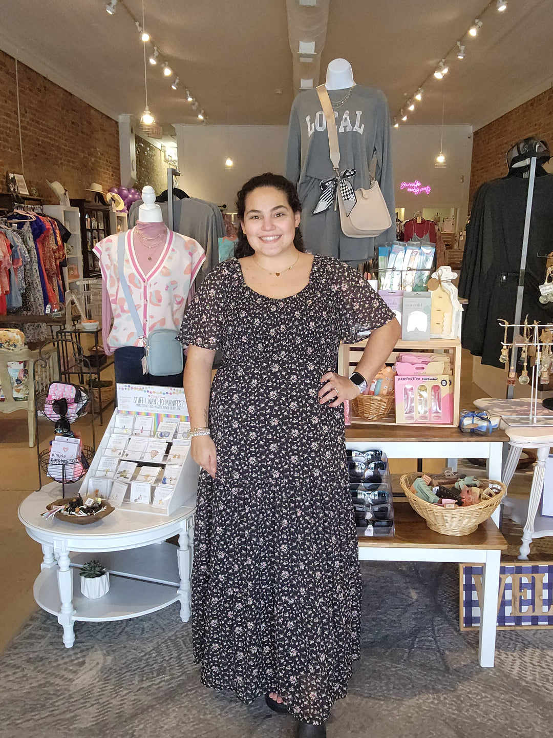 Sheer Floral Smocked Dress