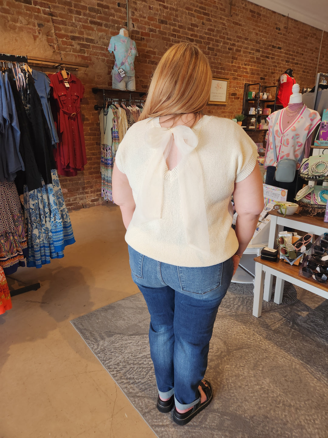 Bow Back Knit Top