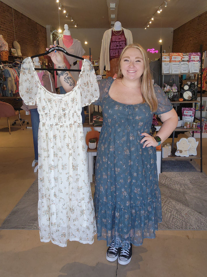 Vintage Lace Midi Dress