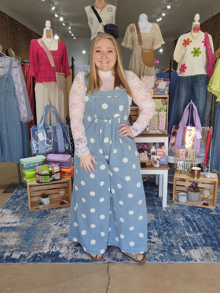 Polka Dot Overall Jumpsuit