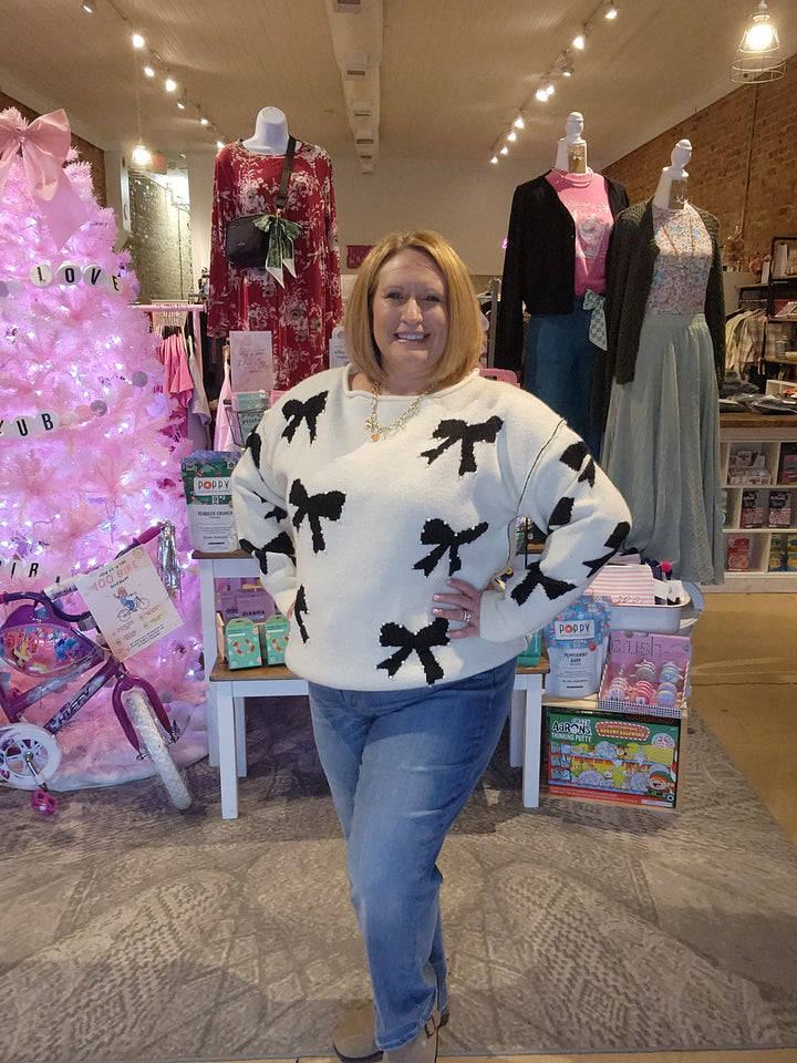 Pearl Bow Sweater