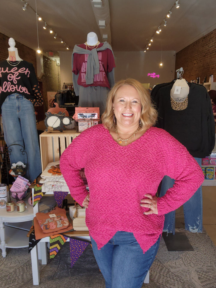 Popcorn Knit Tunic Cardigan