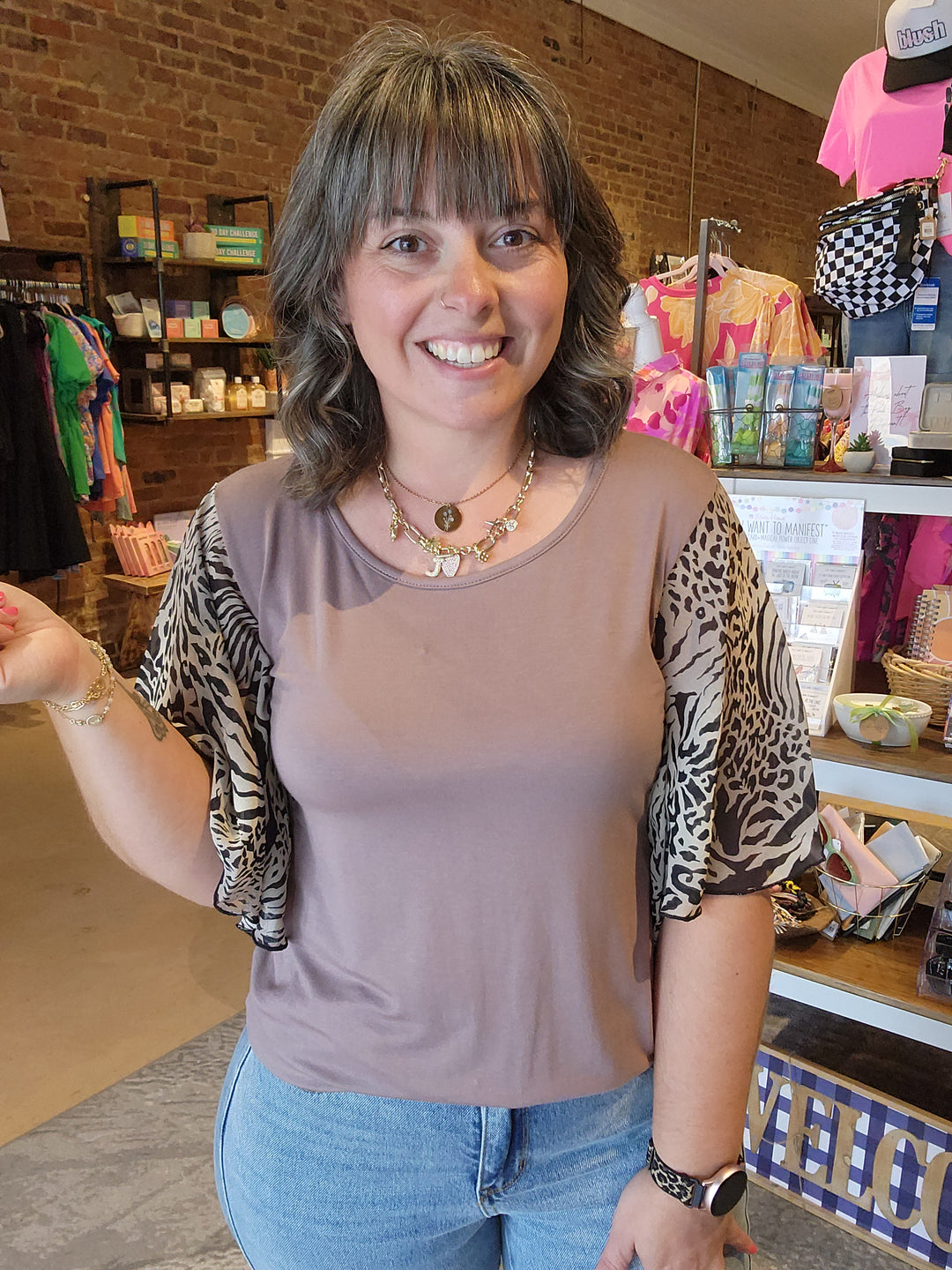Zebra Angel Sleeve Top