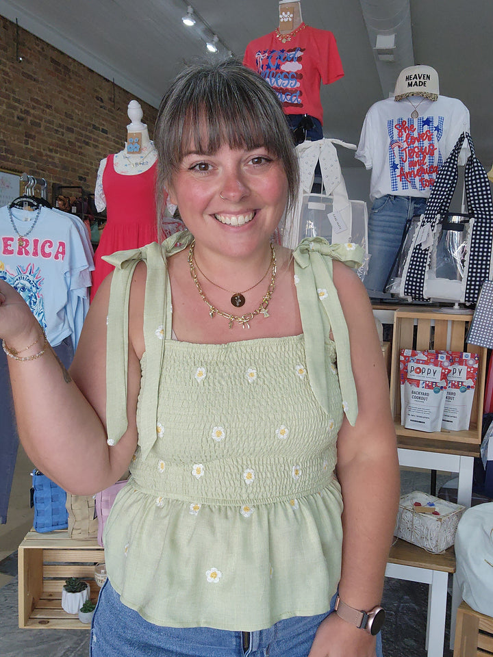 Daisy Smocked Tank Top