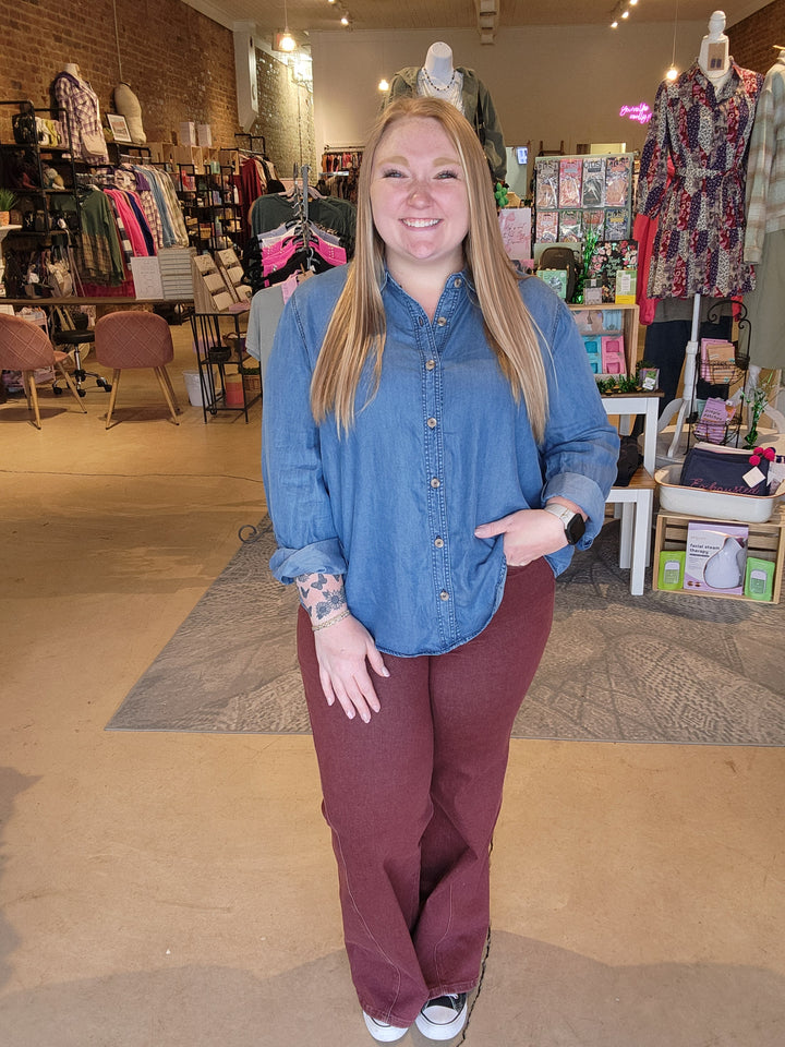 Plus Chambray Shirt