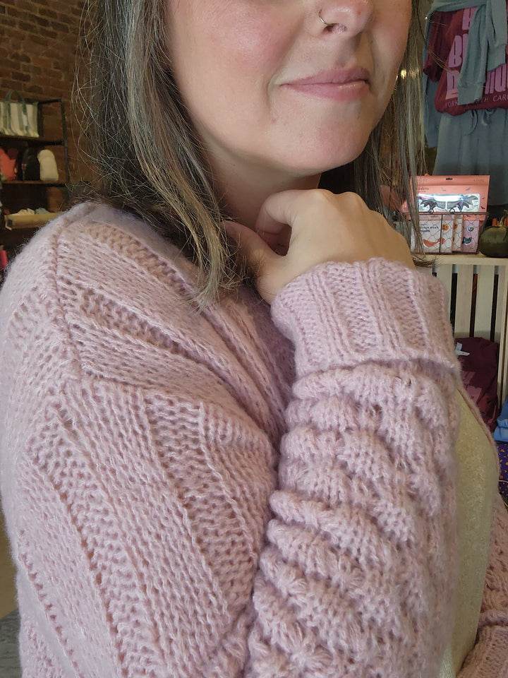 Dusty Rose Knit Cardigan