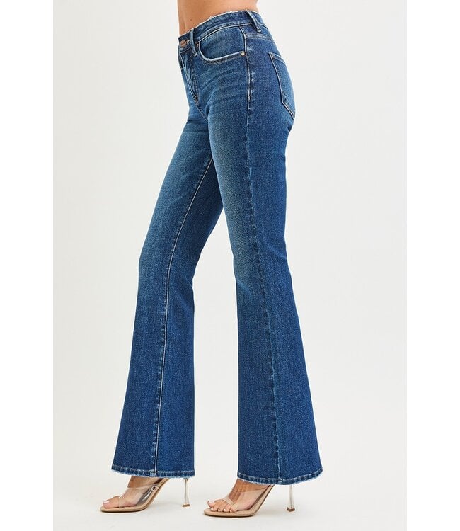 Risen Tummy Control 4 Way Stretch Flare Jeans