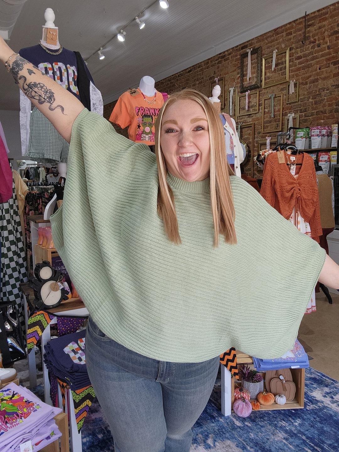 Knit Pullover Poncho