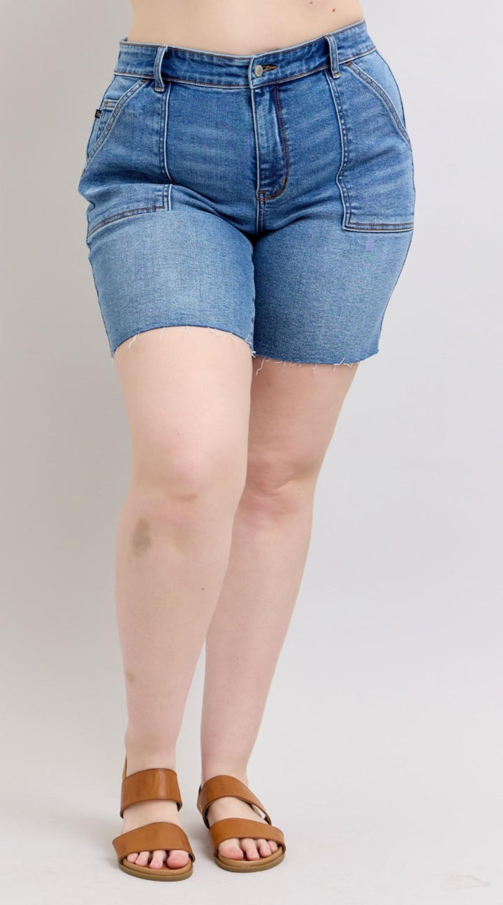 Judy Blue Patch Pocket Bermuda Shorts
