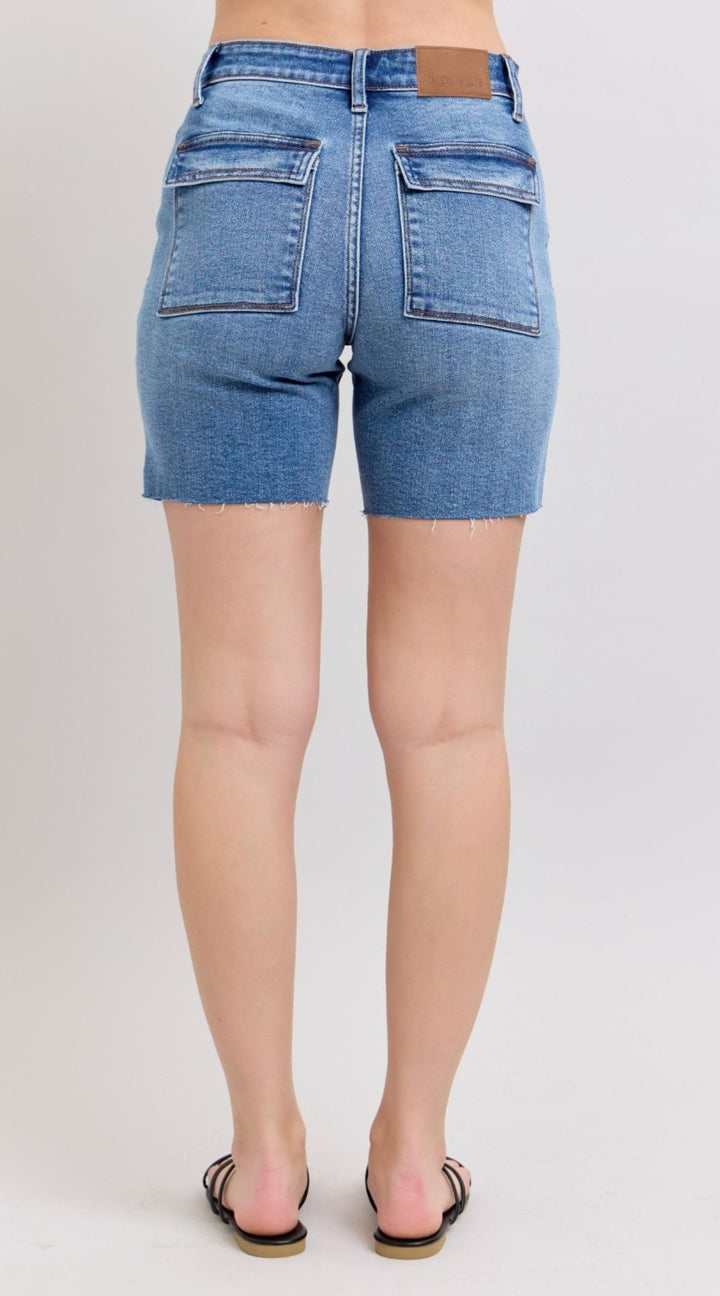 Judy Blue Patch Pocket Bermuda Shorts