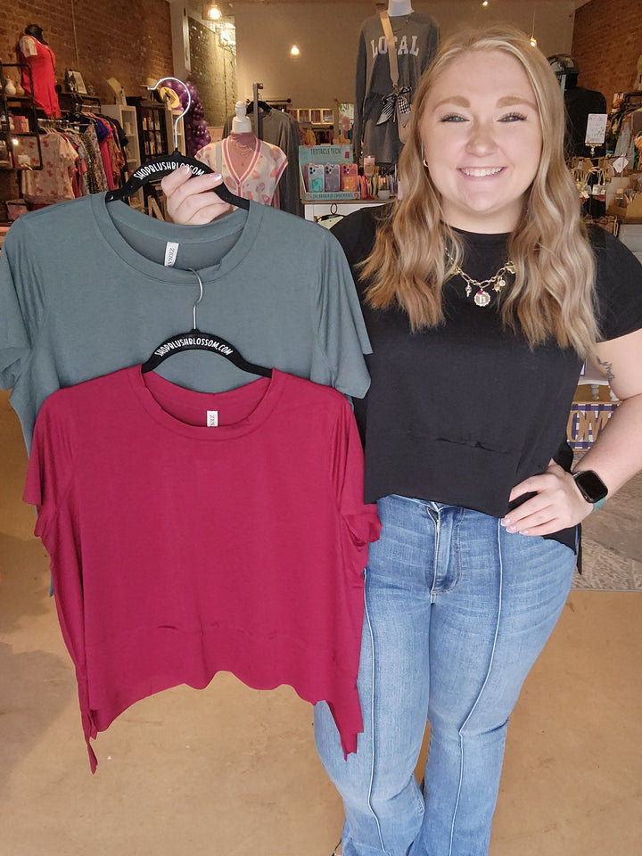 Fall Slinky Crop Tee