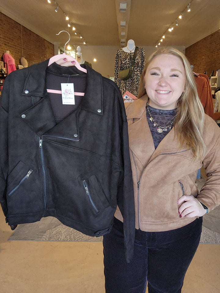 Suede Moto Jacket