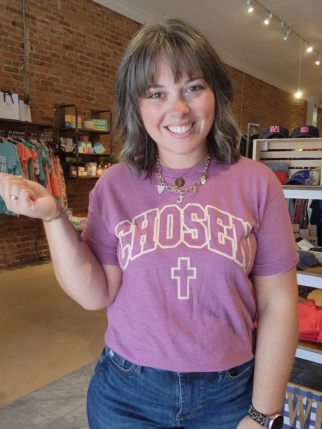 Chosen Raspberry Tee