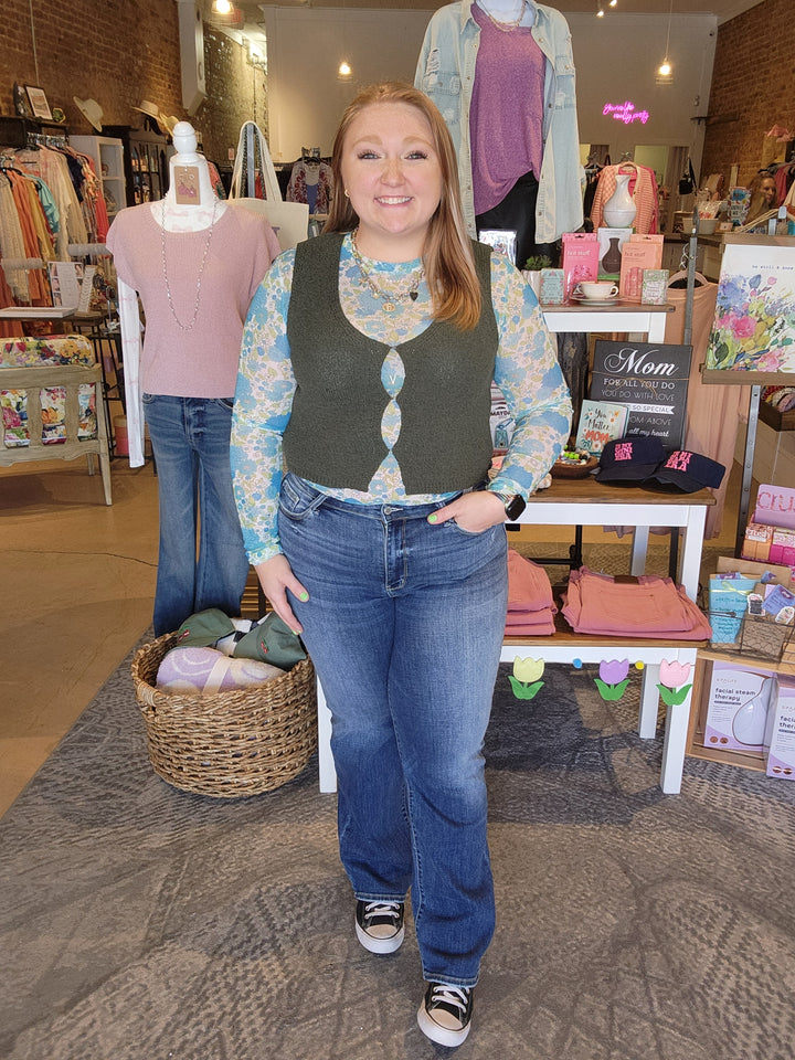 Judy Blue Hi Waist Dark 90's Straight