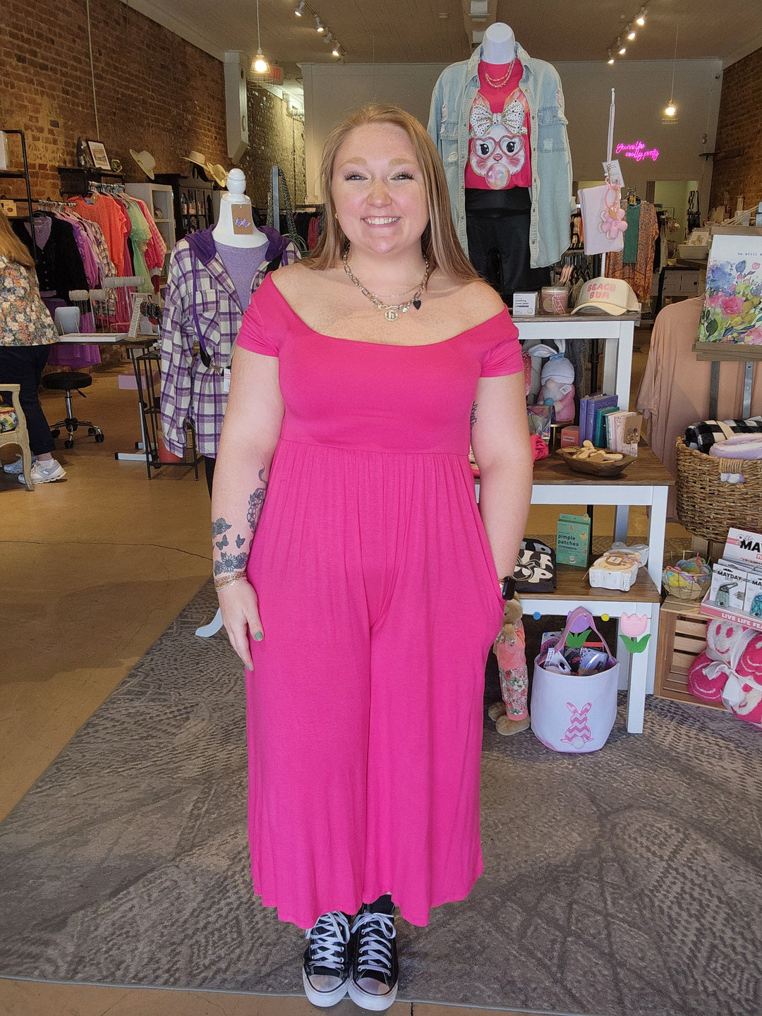 Hot Pink Jumpsuit