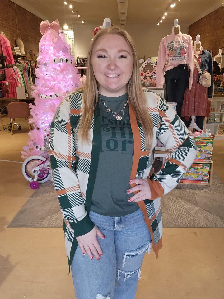 Plaid Cardigan